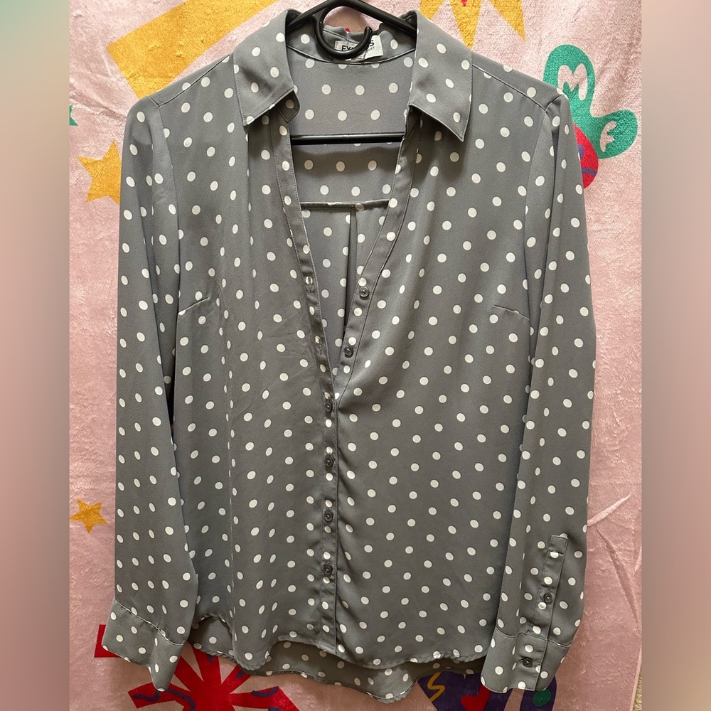 Polka dot button up